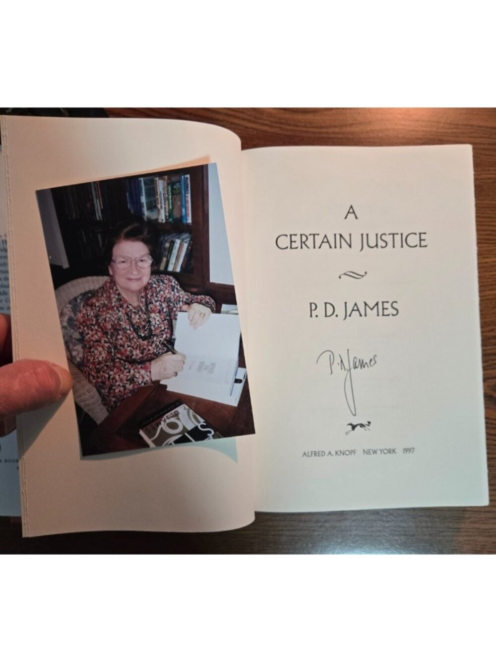 A Certain Justice - Hardcover Book P. D James Autographed 1997